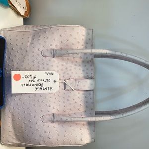 Bruno Magli vintage ostrich bag